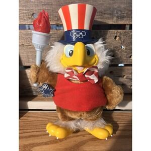 1980 Sam the Olympic Eagle Torch Plastic Face And Feet USA LA Olympics vintage